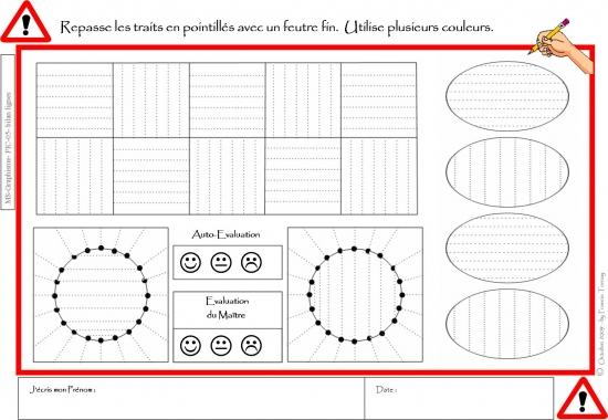 Fiche bilan graphisme grande section