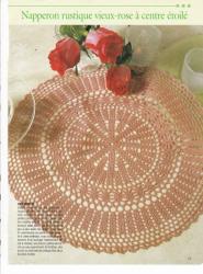 8557 mod�le �l�na 14 napperon crochet d'art