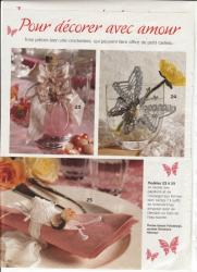 8916 mod�le �l�na 25 d�cor de table papillon crochet d'art