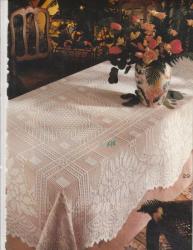 6047 mod�le phildar 178 crochet d'art nappe rectangulaire