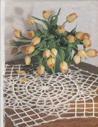 6093 mod�le phildar 192 crochet d'art napperon finition �toile