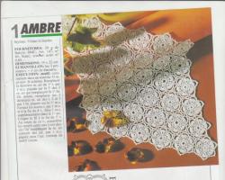 9046 mod�le 1000 mailles 231 crochet d'art chemin de table motif � assembler
