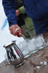 ou du whisky accompagn&eacute; de sa glace 