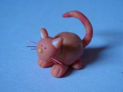 chat en porcelaine froide