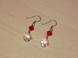 Boucle d'oreille Mariage Soir&eacute;e Coeurs