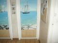 Paysage marin sur portes