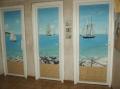 Paysage marin sur portes vue d'ensemble