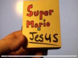 jesus super mario,jeu arcade,video delire, jesus est un travelo