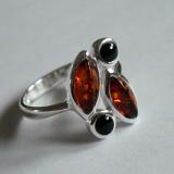 Bague Ambre & Argent - AP102M