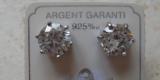 Boucles d' oreilles en argent 925 avec zirconium.