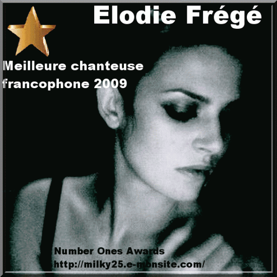 Elodie Fr&eacute;g&eacute; meilleure chanteuse francophone pour l'ann&eacute;e 2009