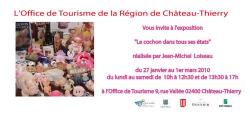 Le cochon dans tous ses &eacute;tats &agrave; l'Office de tourisme de Ch&acirc;teau-Thierry. 