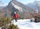Sortie dans la neige à la via ferrata du claps (drôme-février 2010)