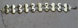 Bracelet 2 rangs cercles m�tal.
