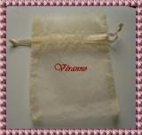 sachet organza ivoire