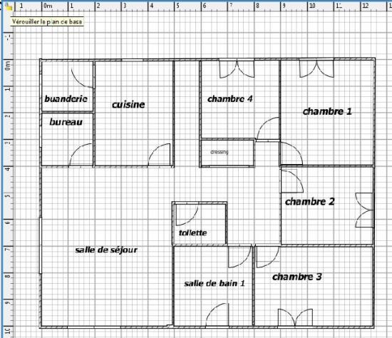 plan de maison 4 pièces pdf