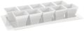 Plateau de 10 verrines coloris blanc