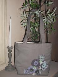 SAC BESACE GRIS
