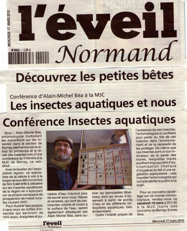 Article de l'Eveil Normand du 17 Mars 2010