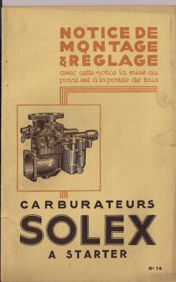 histoire carburateur solex
