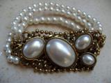 Bracelet 3 rangs perles cultures