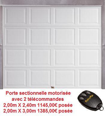 prix porte de garage sectionnelle