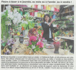 Lou&eacute;e Soit La Fleur dans le journal Courrier de la Mayenne