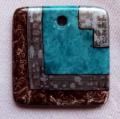 carré 20 - marron, turquoise et platine