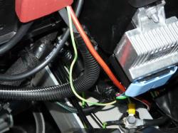 Masse et + au d&eacute;part de la batterie