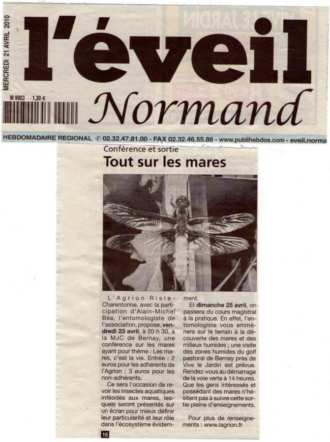 Article des Mares  Avril2010