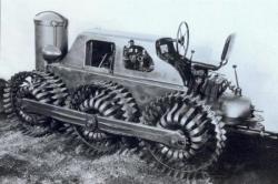 Ernst Meili built a spring wheeled vehicle