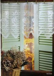 2920 cchs rideaux rideaux bistrot motif fleur crochet d'art