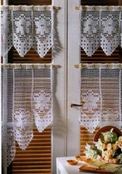 2928  cchs rideaux brise bise crochet d'art