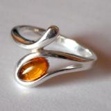 Bague Ambre & Argent - AP53