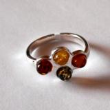 Bague Ambre & Argent - VP1027M