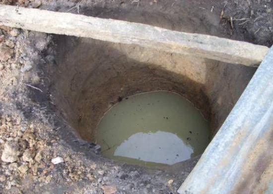 remontée d'eau dans une fosse