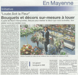 Lou&eacute;e Soit La Fleur dans le Courrier de la Mayenne