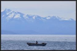 P&ecirc;cheur sur le lac Titicaca
