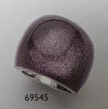 Bague argent et pierre  de sable prune