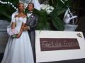 Sujet couple mari&eacute;s romantique et nom de table th&egrave;me Martinique