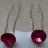 Epingles cheveux strass rose.